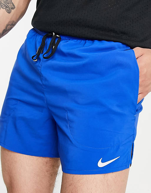Men Nike Running Flex Stride 5in shorts in blue 