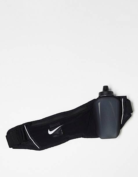 Nike Running Flex Stride bum bag with 12oz water bottle in black