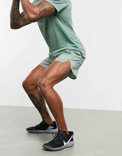 Nike Running Flex stride shorts in green