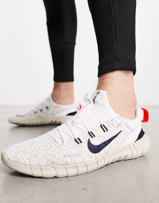 Nike free run homme on sale blanche