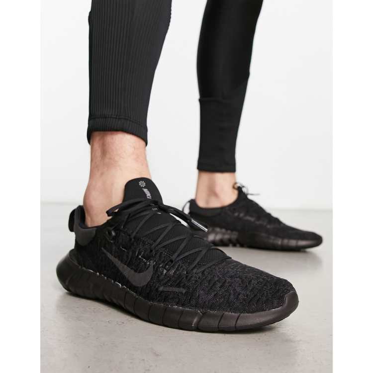 Nike free run discount zwart