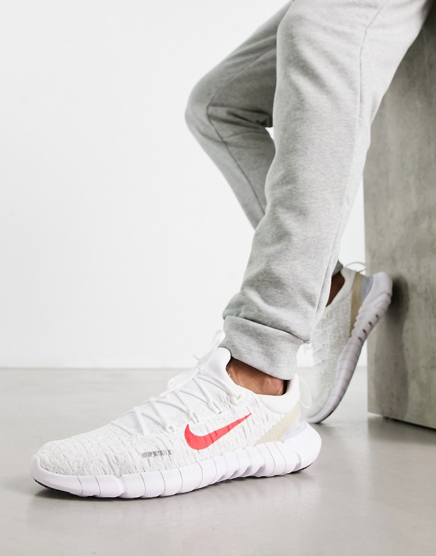 Nike Running Free Run 5.0 sneakers in white