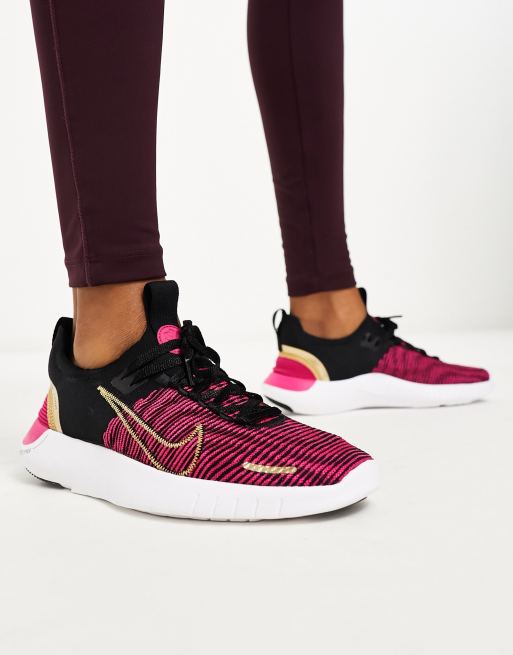 Nike Running Free Run FK NN trainers in black and fierce pink ASOS