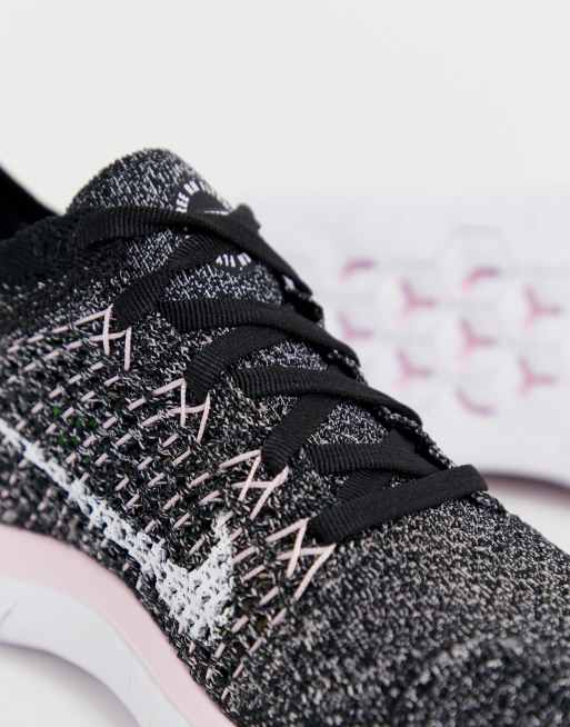Nike Running Free Run Flyknit 0 Sneakers in zwart ASOS