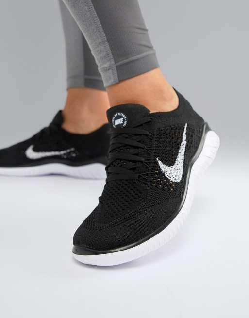 Nike Running Free Run Flyknit 0 Sneakers in zwart