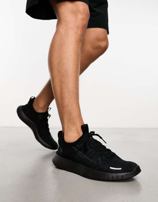 Nike Running Free Run Flyknit NN trainers in black | ASOS