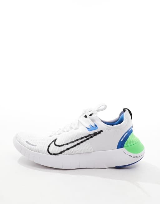 Nike Running Free Run Flyknit sneakers in white , 2 of 5