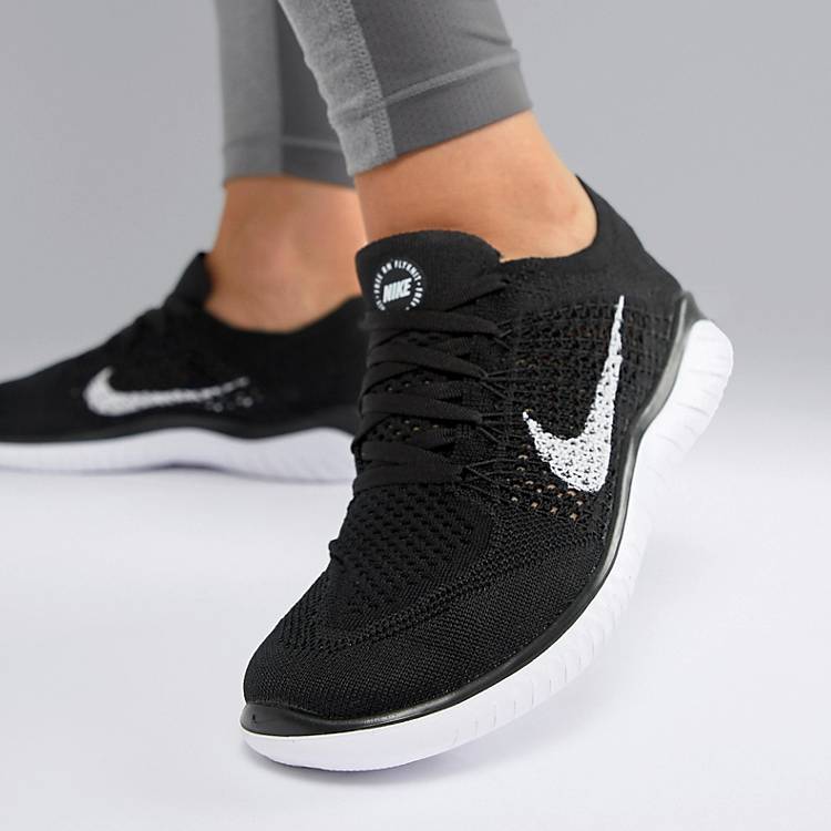 Conciencia seriamente Juramento Nike Running Free Run Flyknit Trainers In Black | ASOS