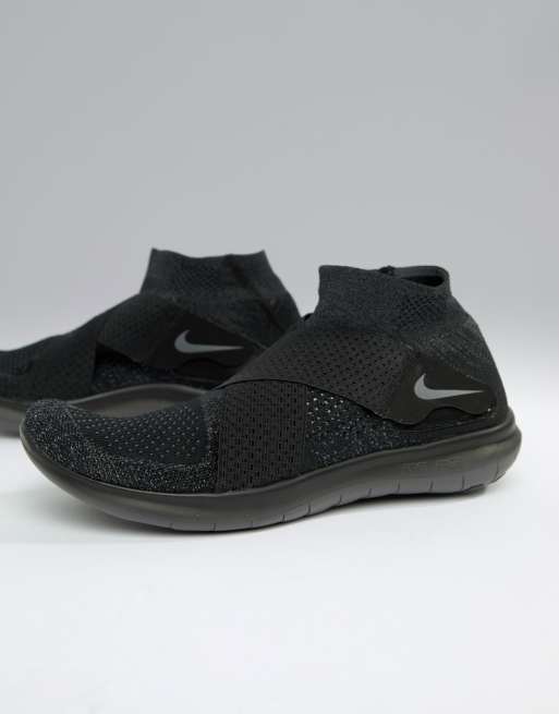 Nike free run motion flyknit outlet black