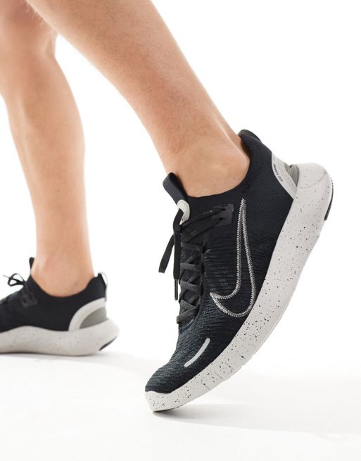 Nike Running Free Run NN sneakers in black and gray