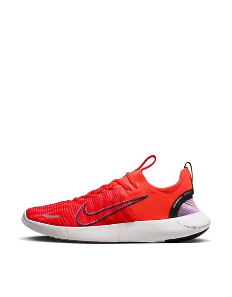 Nike Running Free Run NN trainers in crimson red