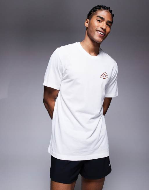 Nike Running Giddy Up back print T-shirt in white