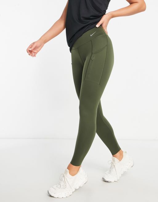 Nike women's best sale green leggings