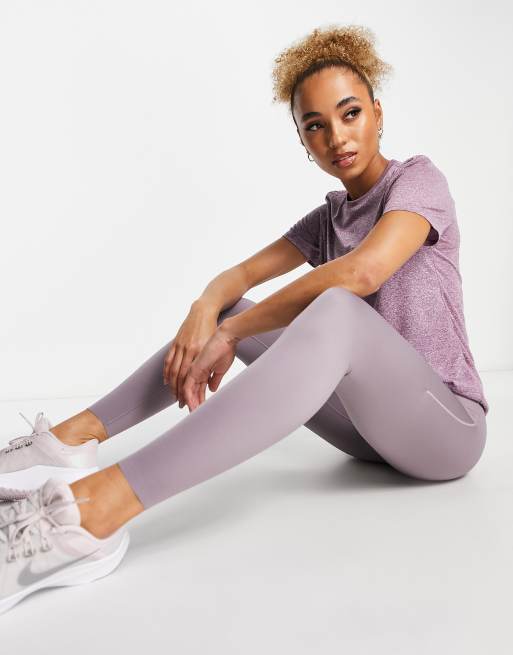 Nike Running GO Dri-FIT high impact mid rise leggings in grey