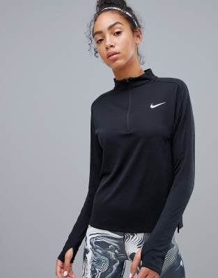 nike long sleeve half zip running top