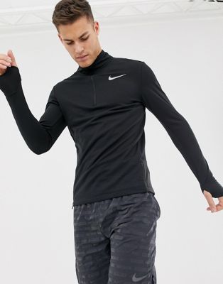 Nike Running Half Zip Sweat In Black 928557-010 | ASOS