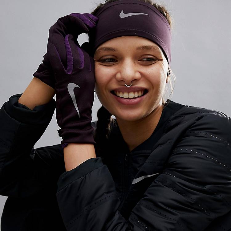 maestría Saga Experimentar Nike Running Headband And Glove Set | ASOS