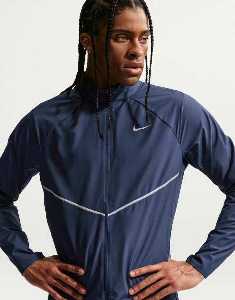 Nike Running heren Miler Repel UV-beschermingsjack in blauw - view 1