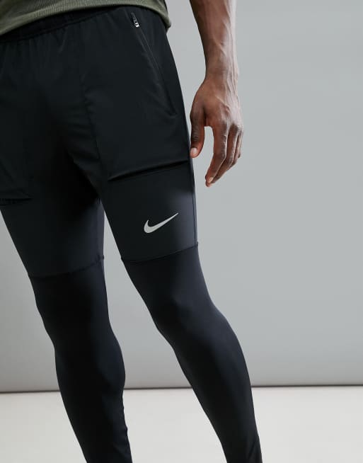 Nike running hybrid store joggers in black