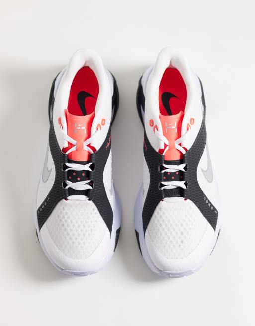 Nike Running Hybrid sneaker in white with black and red details, 3 of 5