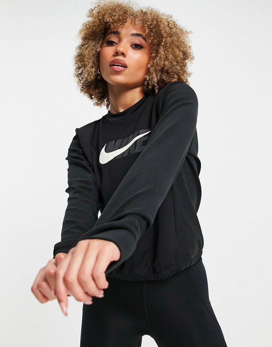 Nike Running Icon Clash Dri-FIT midlayer in black