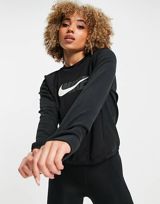 Nike Running Icon Clash Dri-FIT midlayer in black | ASOS