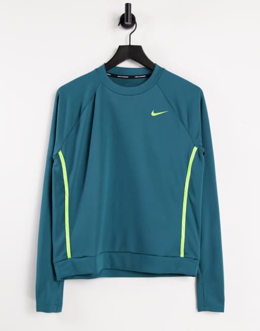 Nike Running Icon Clash long sleeve top in teal