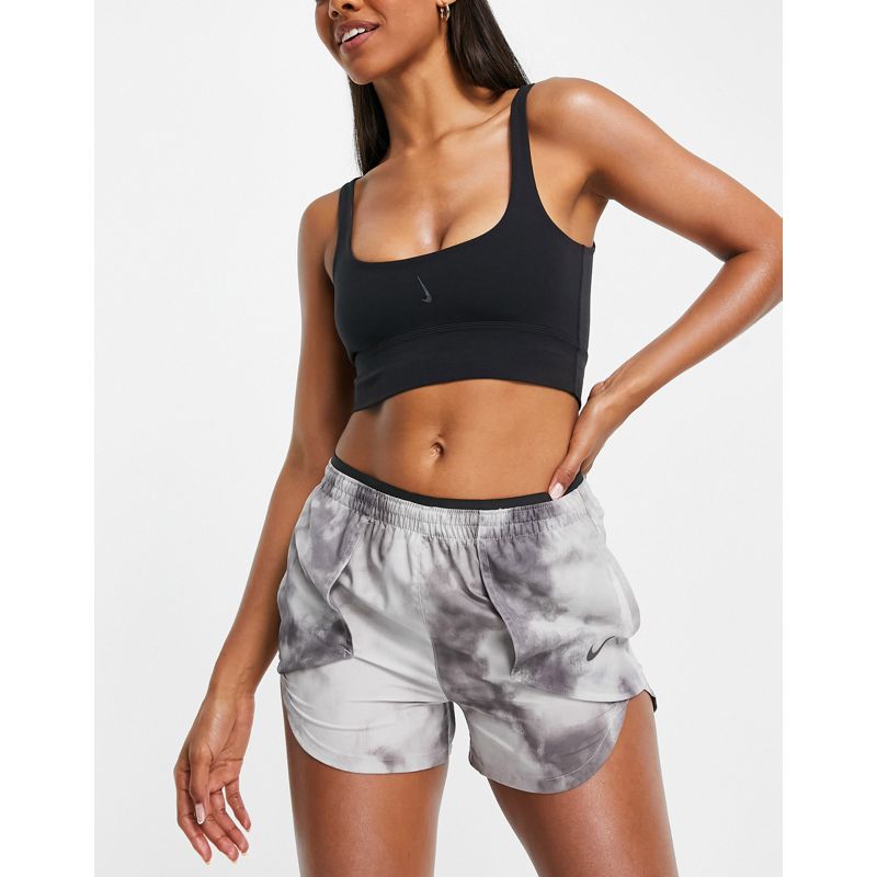 Donna D1exJ Nike Running - Icon Clash Tempo Luxe - Pantaloncini in tie-dye grigio