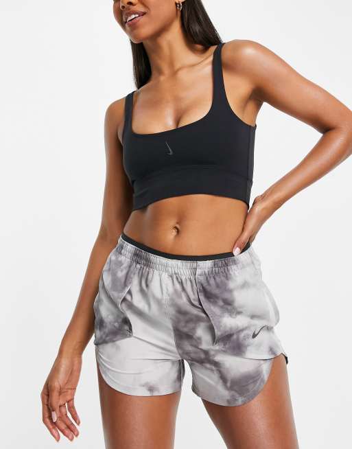 Nike Running - Icon Clash Tempo Luxe - Short met tie-dye in grijs