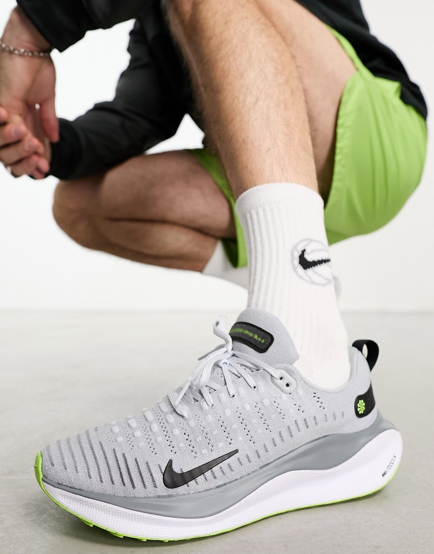 Nike Infinity Run 4 Sneakers In Gray And Green