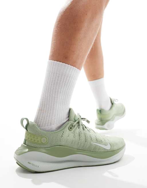 NIKE Infinity Run 4 グレー/グリーン26.5cm Nike Women's ReactX Infinity Run 4 (WIDE) 