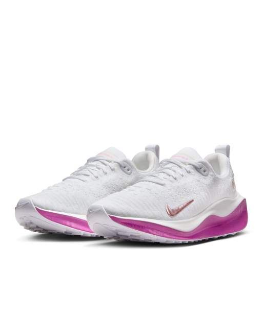 Nike Running Infinity Run 4 sneakers in white and purple