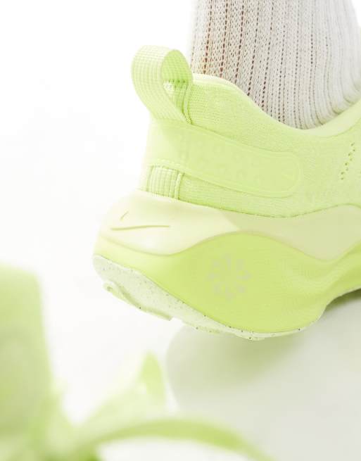 Nike Running Infinity Run sneakers in lime green, 4 of 5