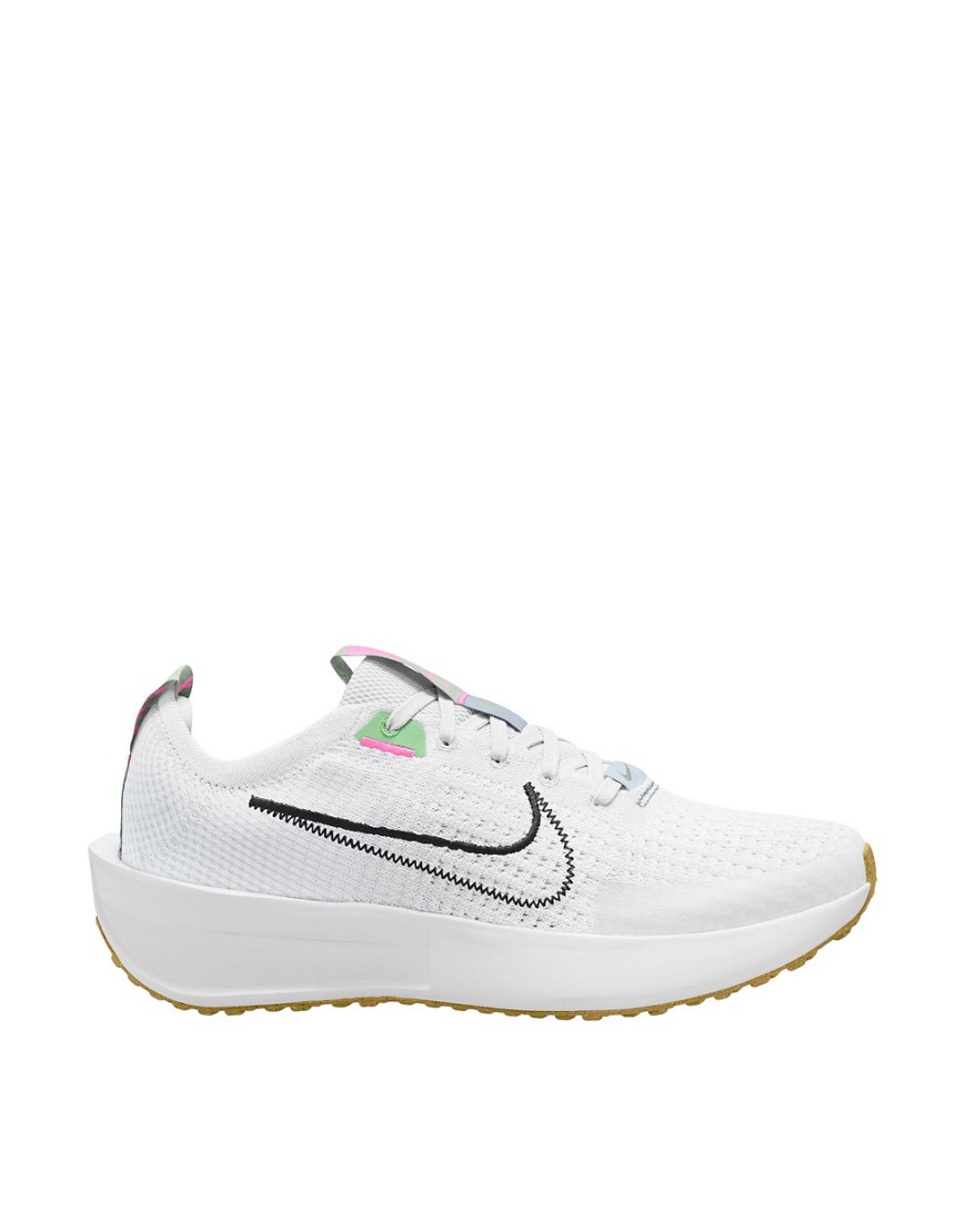 Shop Nike Interact Run Sneakers In White And Black