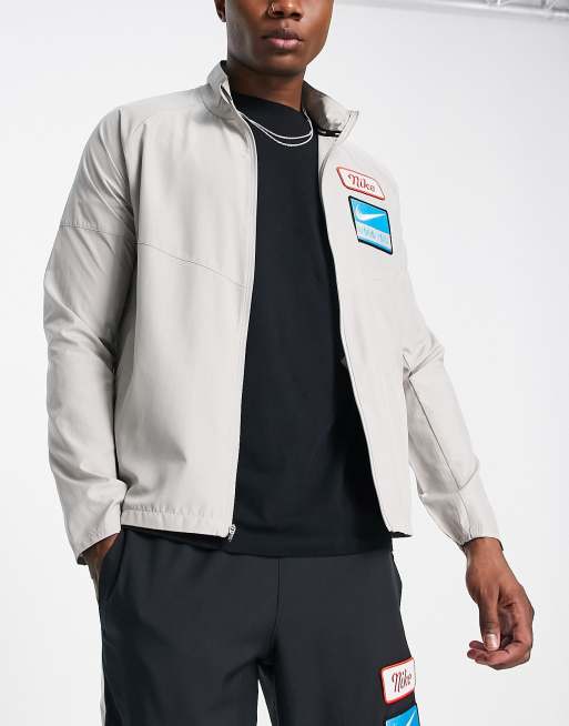 Nike track jacket outlet grey