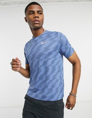 Nike Running jacquard Miler t-shirt in 