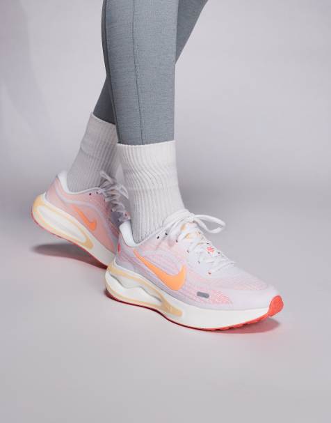 Nike Running - Journey Run - Baskets - Blanc cassé et orange - view 1