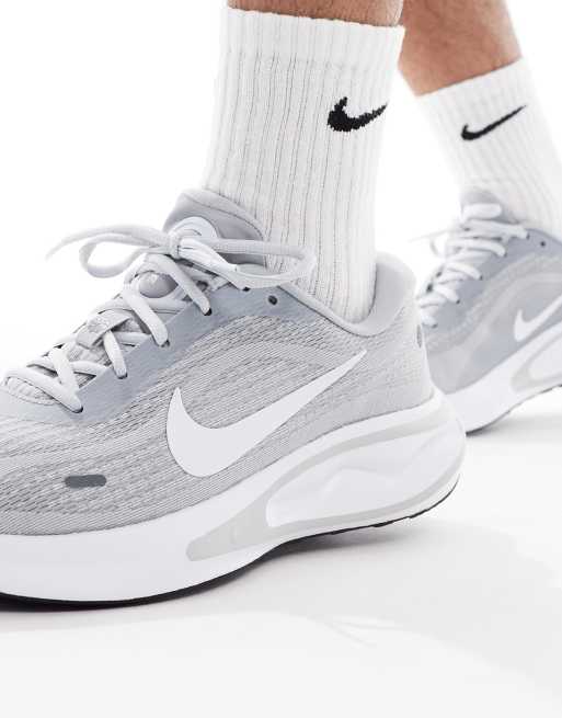 Nike Running Journey Run sneakers in gray and white | ASOS