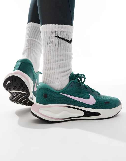 Nike pink and green sneakers best sale