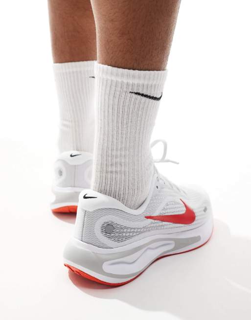 Nike Running Journey Run sneakers in white and red, 3 of 5