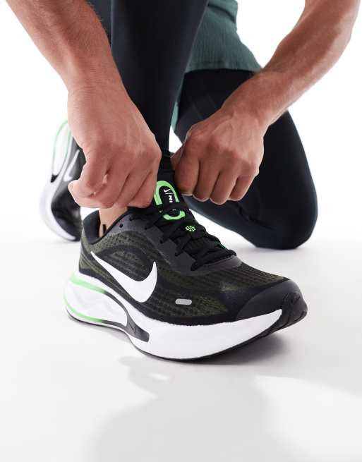 Nike Running – Journey Run – Svarta och gröna löparskor , 3 av 5