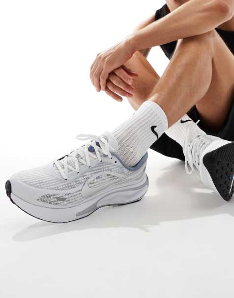 Nike Running Journey Run trainers in white and silver - view 1