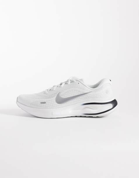 Nike Running Journey Run trainers in white and silver - view 1