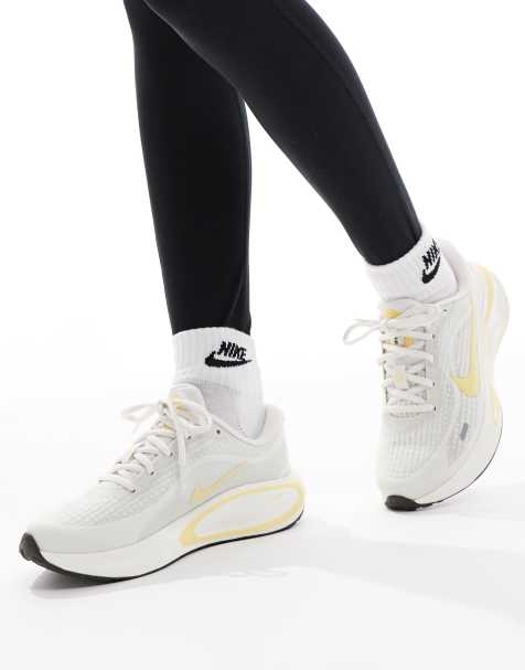 Nike Running Journey Run trainers in white and yellow - view 1