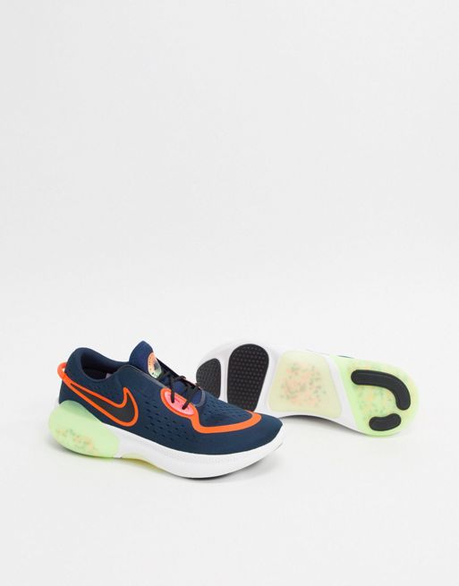 Nike Running Joyride 2 trainers in navy and yellow