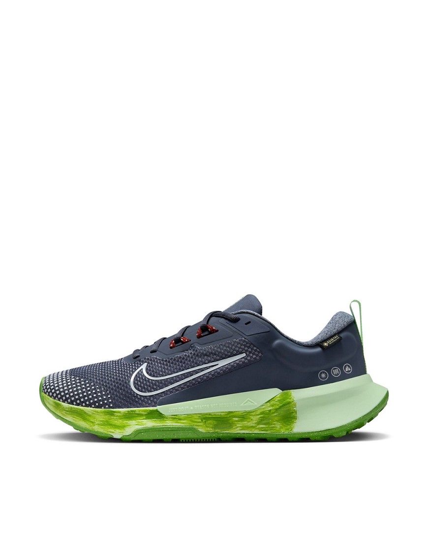 Nike Juniper Trail 2 Gore-tex Sneakers In Navy And Green-blue