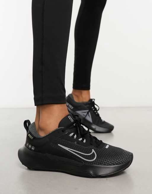 Nike all black running best sale