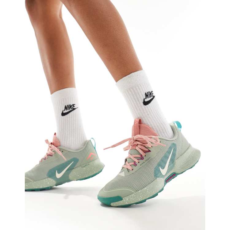 Nike Running Juniper Trail 3 sneakers in light green ASOS