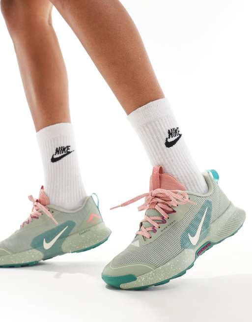 Nike Running Juniper Trail 3 sneakers in light green ASOS