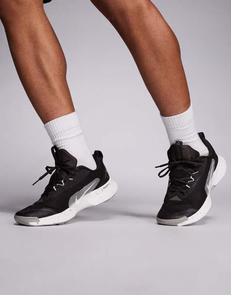 Nike Running Juniper Trail 3 trainers in black and white - view 1